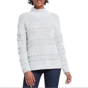 Nic + Zoe Adore A Ball Texture Stripe Sweater in Gray size PL